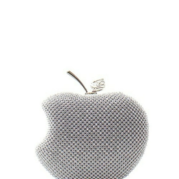 Handbags - Silver apple shaped. Clutch purse